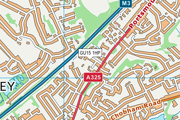 GU15 1HP map - OS VectorMap District (Ordnance Survey)