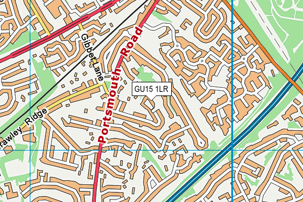 GU15 1LR map - OS VectorMap District (Ordnance Survey)