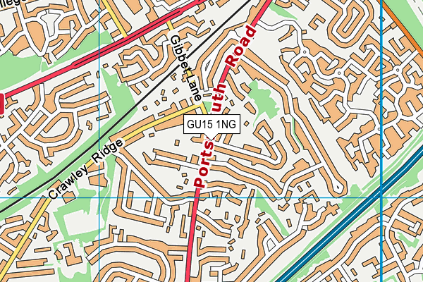 GU15 1NG map - OS VectorMap District (Ordnance Survey)