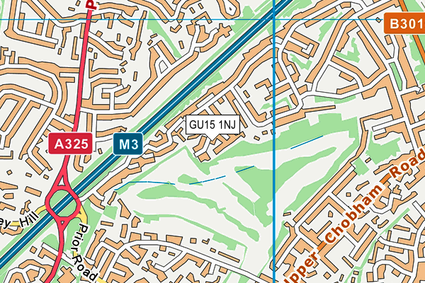 GU15 1NJ map - OS VectorMap District (Ordnance Survey)