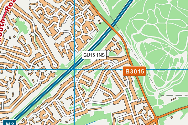 GU15 1NS map - OS VectorMap District (Ordnance Survey)
