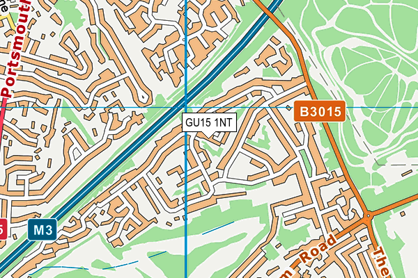GU15 1NT map - OS VectorMap District (Ordnance Survey)