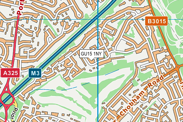 GU15 1NY map - OS VectorMap District (Ordnance Survey)