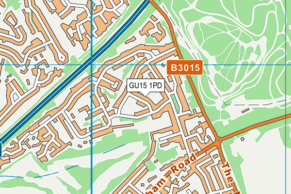 GU15 1PD map - OS VectorMap District (Ordnance Survey)