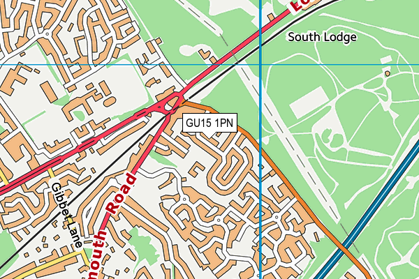 GU15 1PN map - OS VectorMap District (Ordnance Survey)