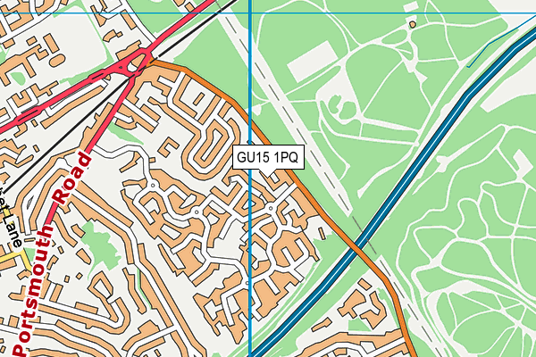 GU15 1PQ map - OS VectorMap District (Ordnance Survey)
