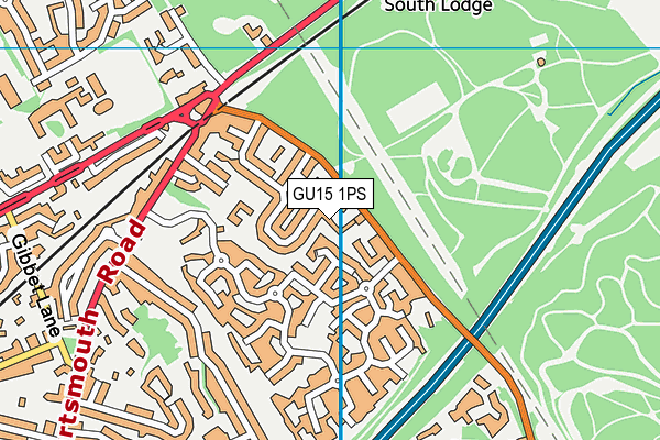 GU15 1PS map - OS VectorMap District (Ordnance Survey)