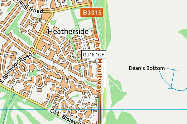 GU15 1QF map - OS VectorMap District (Ordnance Survey)