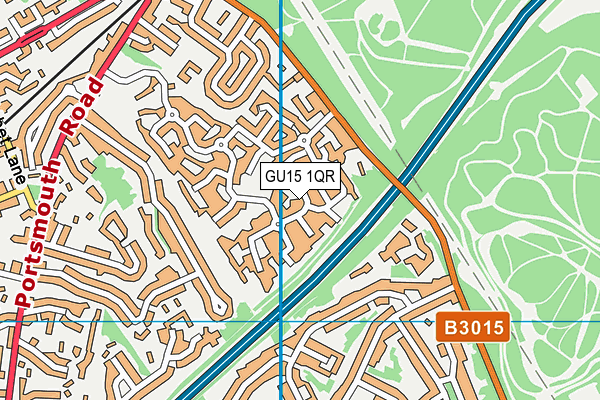 GU15 1QR map - OS VectorMap District (Ordnance Survey)
