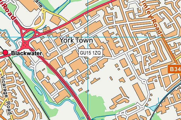 GU15 1ZQ map - OS VectorMap District (Ordnance Survey)