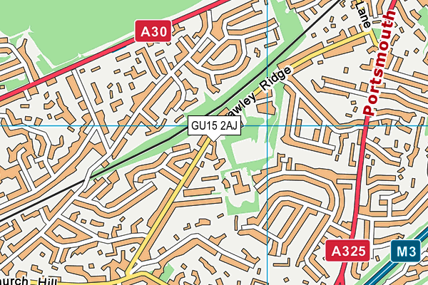 Crawley Ridge Junior School map (GU15 2AJ) - OS VectorMap District (Ordnance Survey)