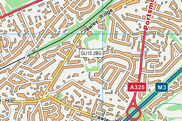GU15 2BG map - OS VectorMap District (Ordnance Survey)