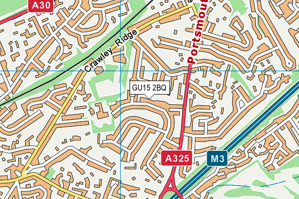 GU15 2BQ map - OS VectorMap District (Ordnance Survey)