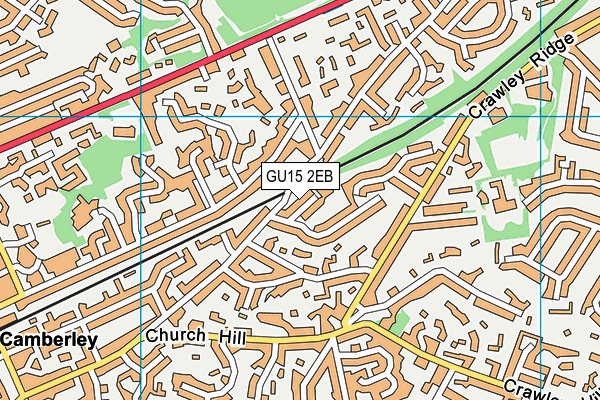 GU15 2EB map - OS VectorMap District (Ordnance Survey)