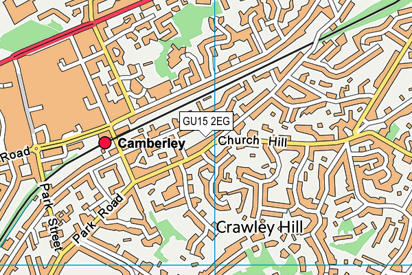 GU15 2EG map - OS VectorMap District (Ordnance Survey)