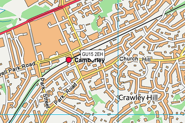 GU15 2EH map - OS VectorMap District (Ordnance Survey)