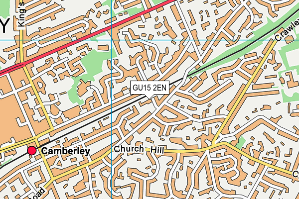 GU15 2EN map - OS VectorMap District (Ordnance Survey)