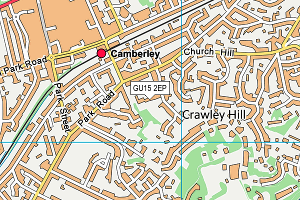 GU15 2EP map - OS VectorMap District (Ordnance Survey)