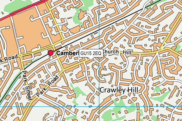 GU15 2EQ map - OS VectorMap District (Ordnance Survey)