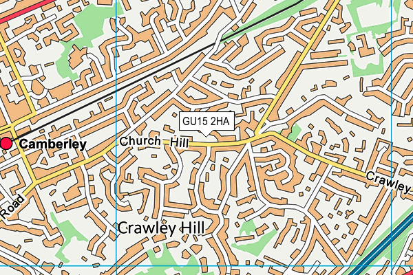 GU15 2HA map - OS VectorMap District (Ordnance Survey)