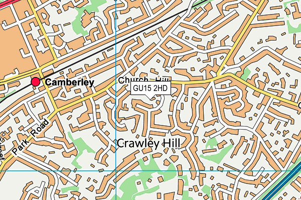 GU15 2HD map - OS VectorMap District (Ordnance Survey)