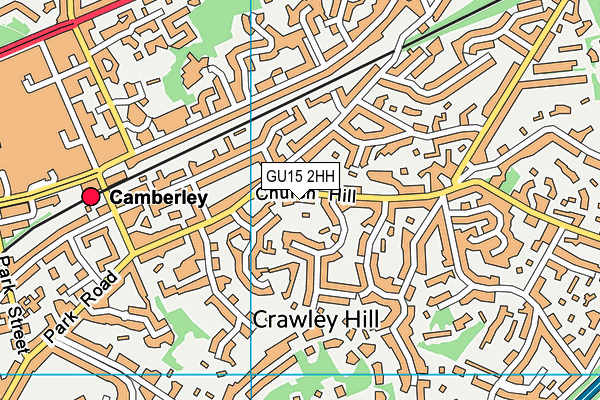 GU15 2HH map - OS VectorMap District (Ordnance Survey)