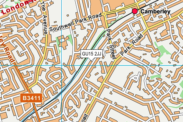 GU15 2JJ map - OS VectorMap District (Ordnance Survey)