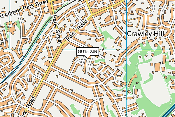 GU15 2JN map - OS VectorMap District (Ordnance Survey)