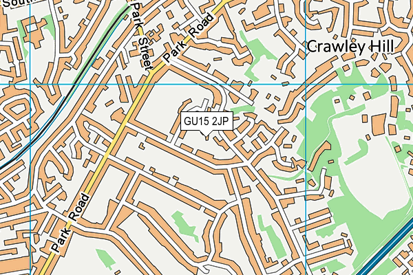 GU15 2JP map - OS VectorMap District (Ordnance Survey)