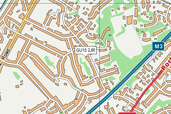 GU15 2JR map - OS VectorMap District (Ordnance Survey)