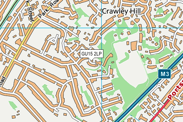 GU15 2LP map - OS VectorMap District (Ordnance Survey)