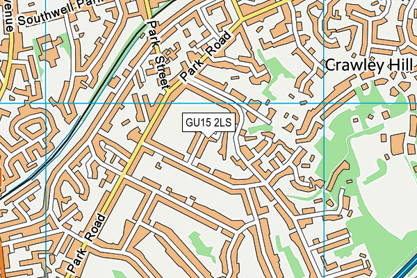 GU15 2LS map - OS VectorMap District (Ordnance Survey)