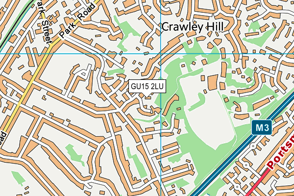 GU15 2LU map - OS VectorMap District (Ordnance Survey)