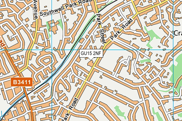 GU15 2NF map - OS VectorMap District (Ordnance Survey)