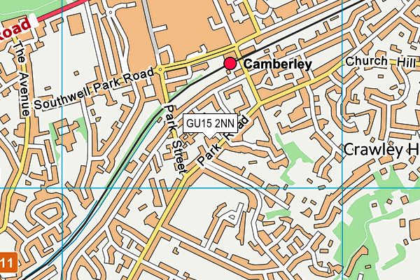 GU15 2NN map - OS VectorMap District (Ordnance Survey)