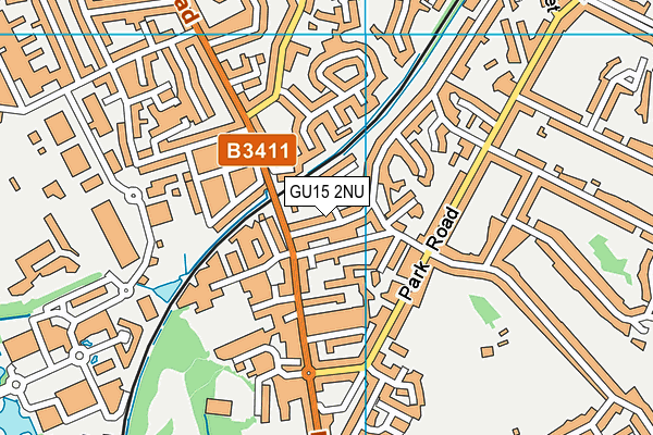 GU15 2NU map - OS VectorMap District (Ordnance Survey)