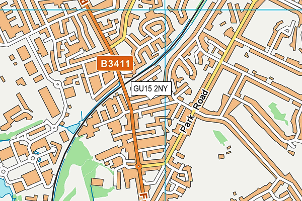GU15 2NY map - OS VectorMap District (Ordnance Survey)