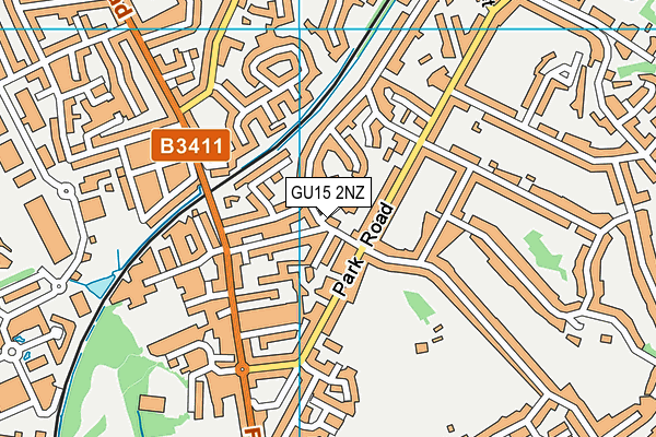 GU15 2NZ map - OS VectorMap District (Ordnance Survey)