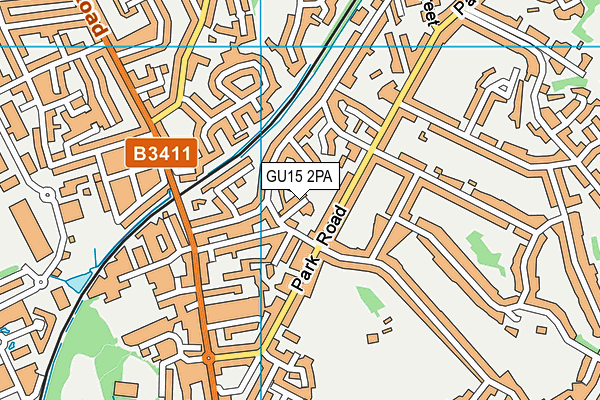 GU15 2PA map - OS VectorMap District (Ordnance Survey)
