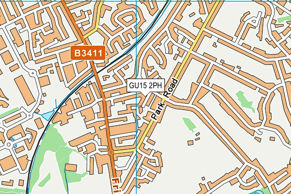 GU15 2PH map - OS VectorMap District (Ordnance Survey)