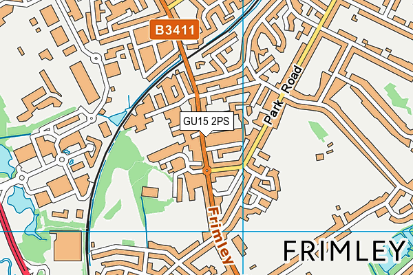 GU15 2PS map - OS VectorMap District (Ordnance Survey)