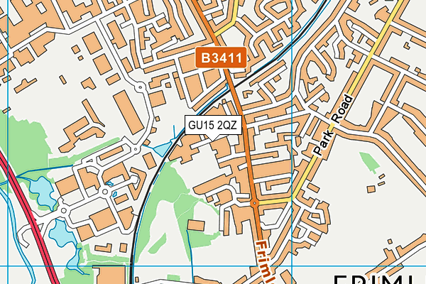 GU15 2QZ map - OS VectorMap District (Ordnance Survey)