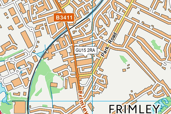 GU15 2RA map - OS VectorMap District (Ordnance Survey)