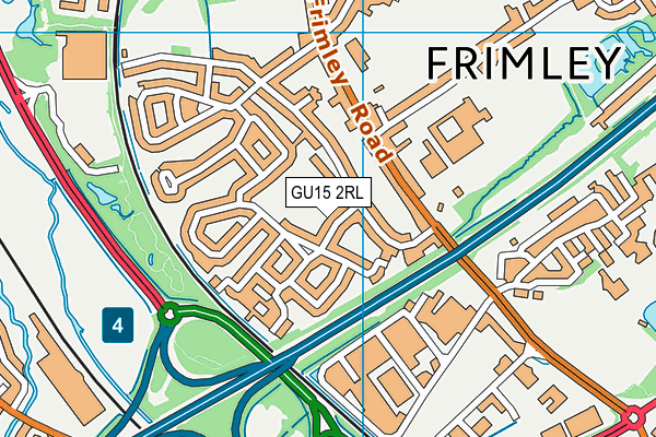 GU15 2RL map - OS VectorMap District (Ordnance Survey)