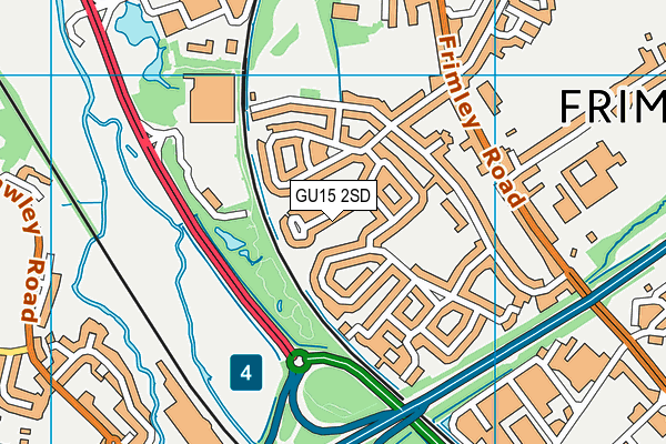 GU15 2SD map - OS VectorMap District (Ordnance Survey)