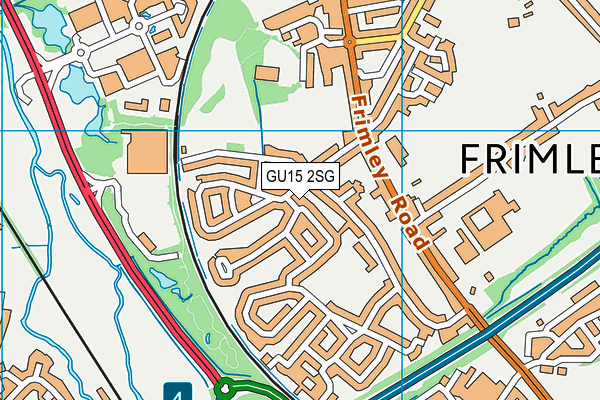 GU15 2SG map - OS VectorMap District (Ordnance Survey)