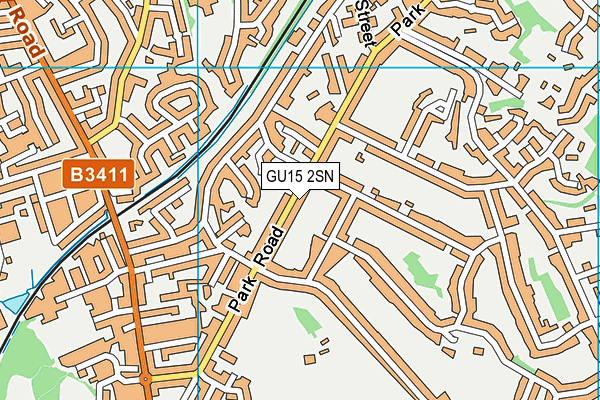 GU15 2SN map - OS VectorMap District (Ordnance Survey)