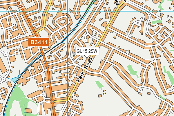 GU15 2SW map - OS VectorMap District (Ordnance Survey)