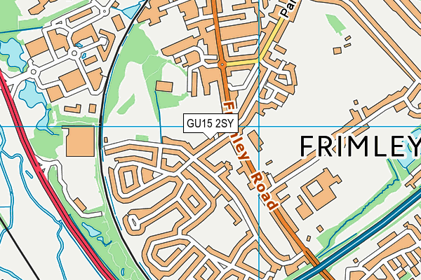 GU15 2SY map - OS VectorMap District (Ordnance Survey)