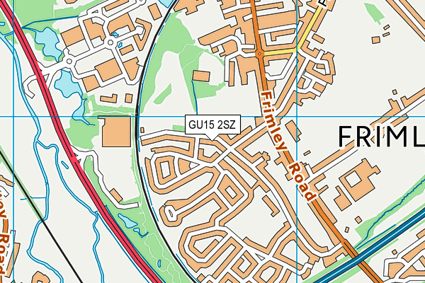 GU15 2SZ map - OS VectorMap District (Ordnance Survey)